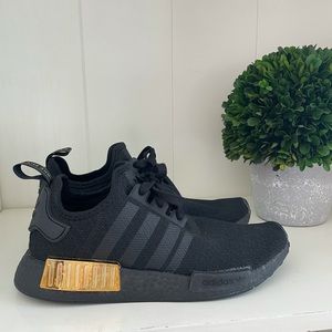 Adidas Black and Gold NMD Tennis Shoes size 8.5